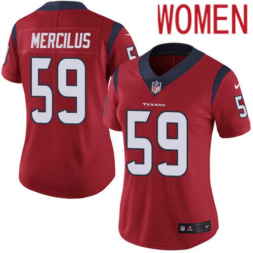 Women Houston Texans #59 Whitney Mercilus Red Nike Vapor Limited NFL Jersey